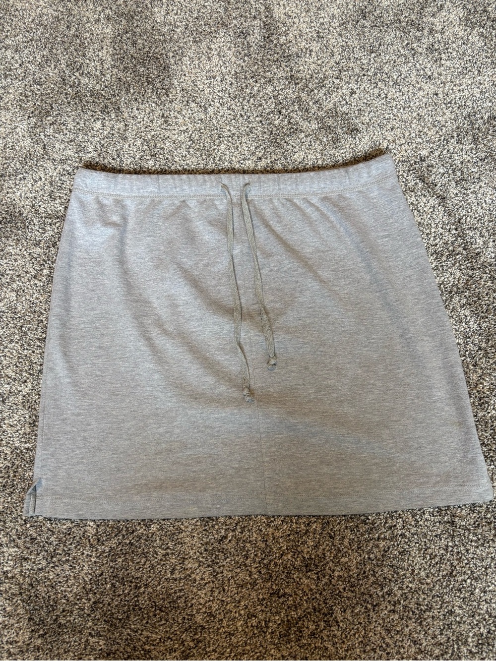 Women's Grey Drawstring Knit Skirt